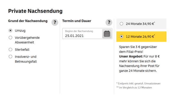 الاشتراك بخدمة اعادة توجيه البريد